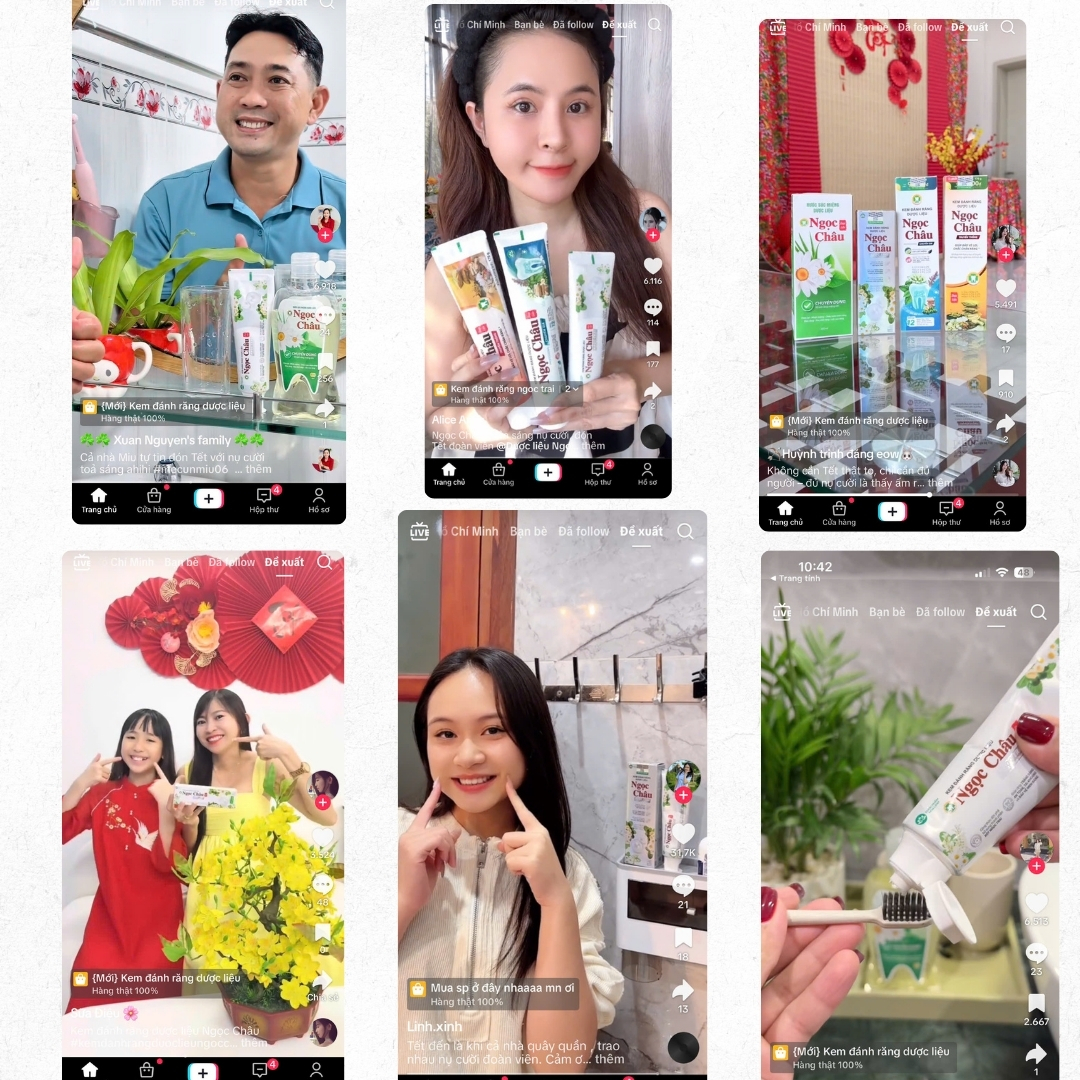 Hình ảnh minh chứng cho các chỉ số tương tác bao gồm like, share, comment, lưu của các video KOC TikTOk viral  