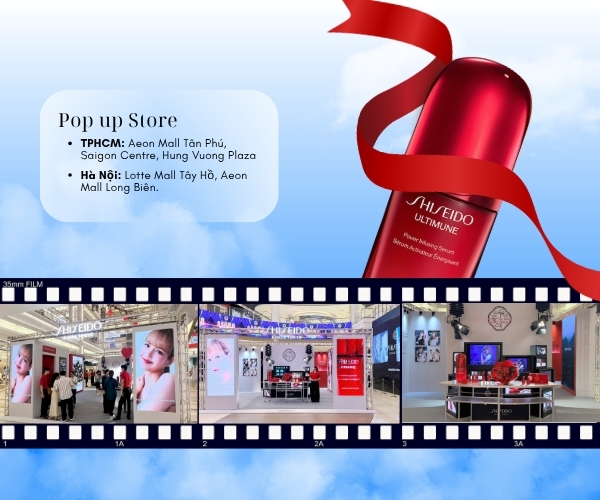 Ảnh chụp toàn cảnh không gian thiết kế của Pop-up Studio Ultimune hoành tráng thu hút khách hàng trải nghiệm dịch vụ cao cấp